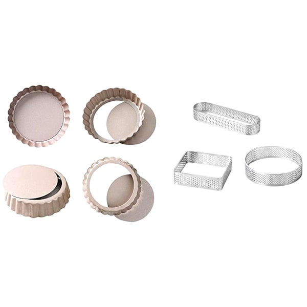 Æg T-formet Ring Perforeret Rustfrit Stål Bagekageform Dessertbutik