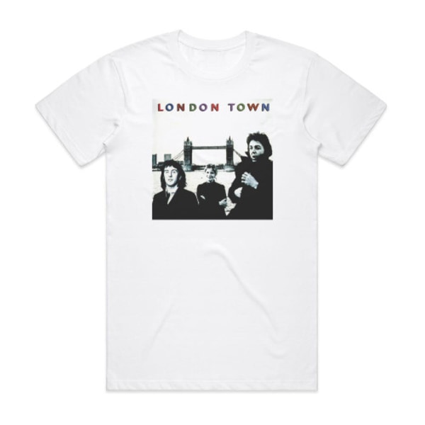 Wings London Town Album Cover T-Shirt Vit S