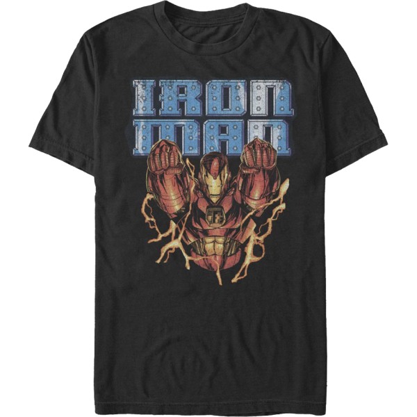 Iron Man Elektrisk Flyvning Marvel Comics T-Shirt Ny S