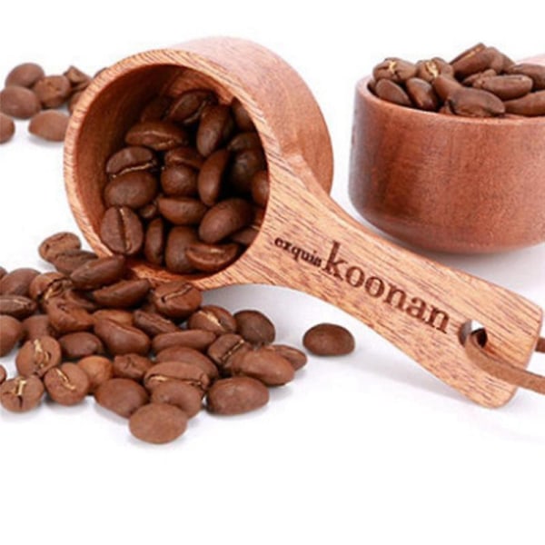 Trämätningssked Sked Kaffebönor Bar Kök Hem Bakverktyg Mätkopp Verktygssats