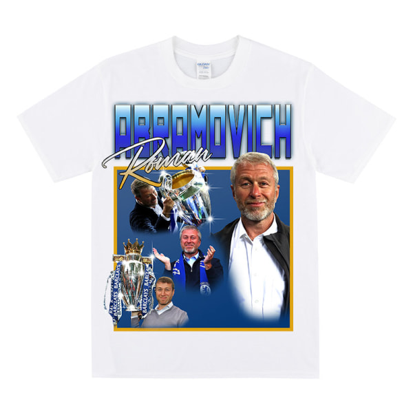 ROMAN ABRAMOVICH Hyllest T-skjorte White L