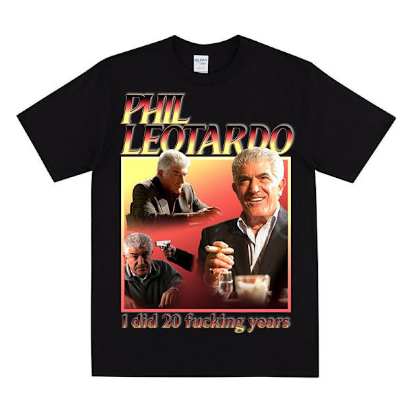 PHIL LEOTARDO Hyldest T-shirt Til Sopranos Fans Black XXL