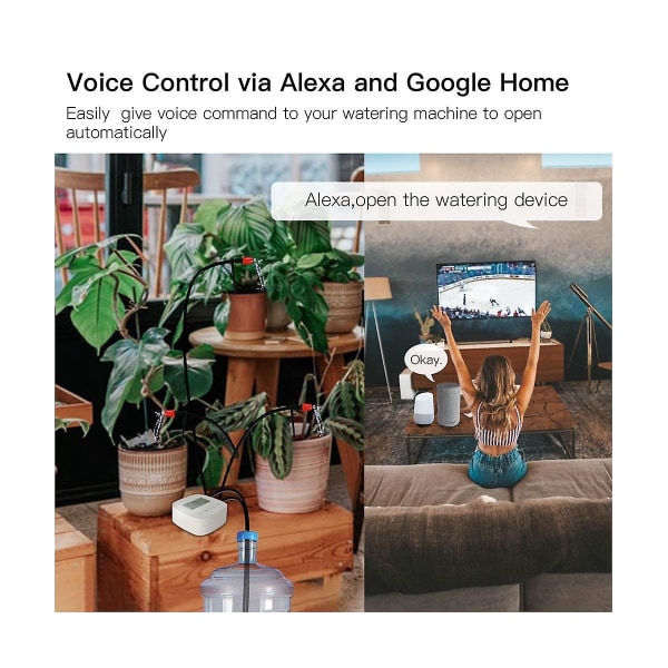 Smart wifi röst manuell kontroll trädgård automatisk bevattning enhet växt droppbevattning vatten