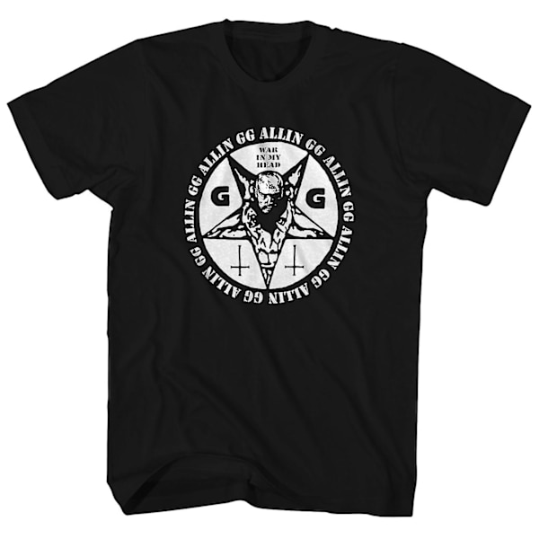 Gg Allin T-shirt War In My Head Pentagram GG Allin Shirt M