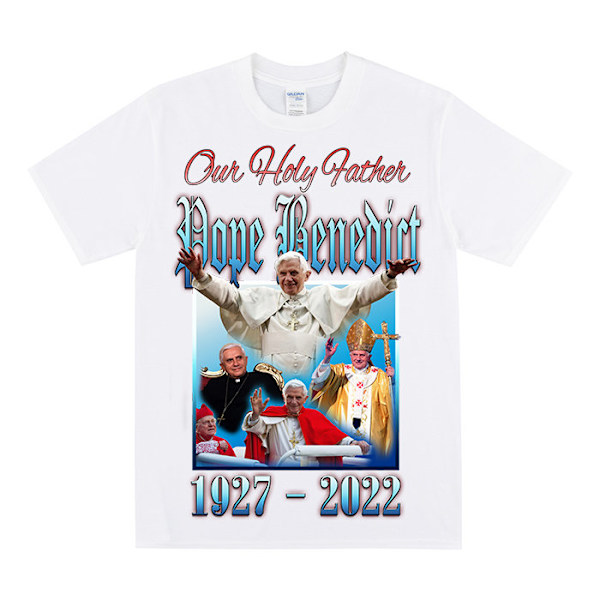 POPE BENEDICT Hyllest T-skjorte White M
