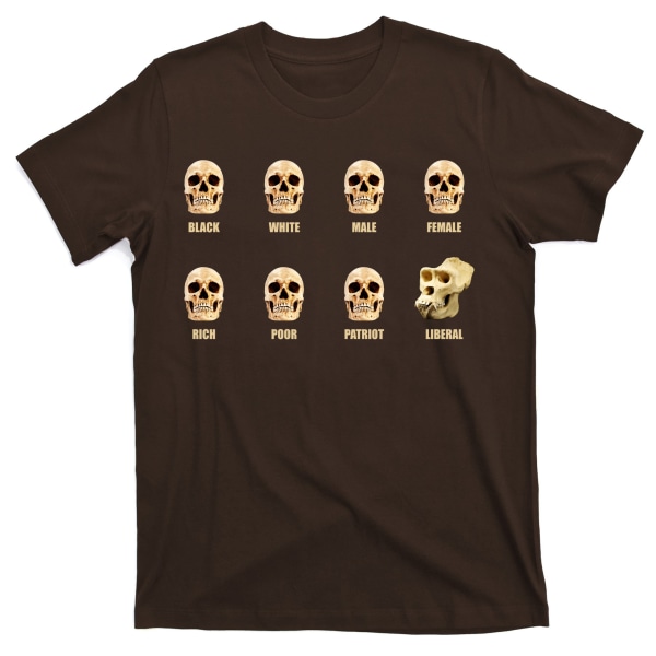 Skulls of Modern America Sjove Liberale Abe Skalle T-shirt S