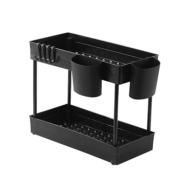 Under Sink Organizer 2-trinns Baderom Organizer Under Sink, Kjøkken Skap Organizer og Oppbevaring