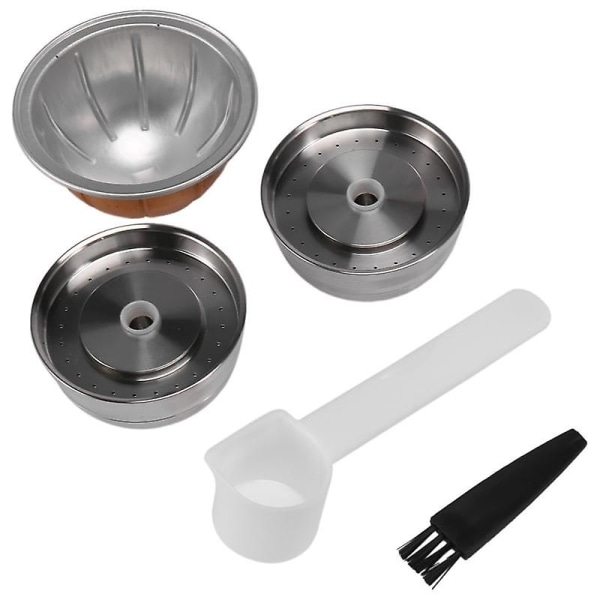 Kompatibel med Vertuo Next rustfrit stål kapsel VertuoLine genanvendelig kaffefilter, B