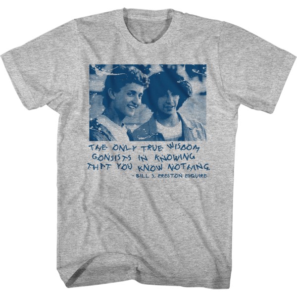 True Wisdom Bill And Ted's Excellent Adventure T-skjorte L