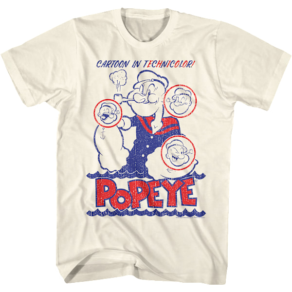 Piirretty Technicolor Popeye -paita M