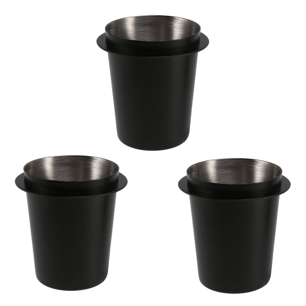 3X Doserkopp i rustfritt stål, kaffesnuserkopp, pulvermater for 58mm espresso