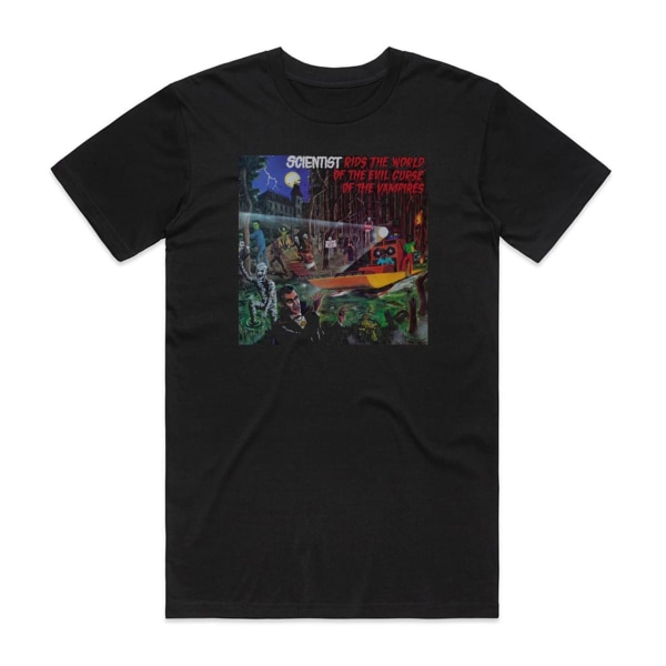 Scientist Scientist Rids The World Of The Evil Curse Of The Vampires Album Cover T-Shirt Musta XXXL