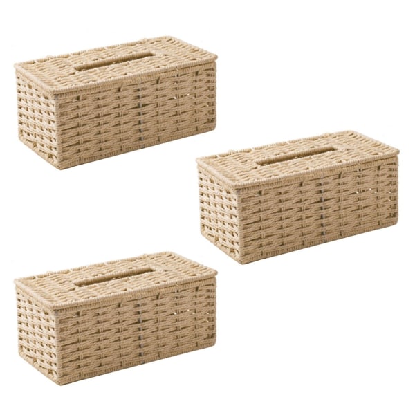 3X rotting vevboks, retro serviettholdere, hanskerom oppbevaringsboksdeksel, stuebord