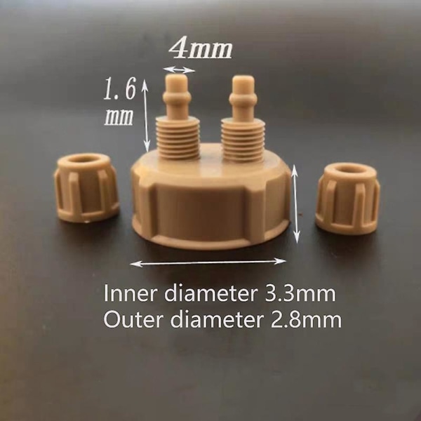 Akvarium Multifunksjonelt 2-delt DIY CO2-systemsett Generator Flaskekork Fiskedam Karbondioksid DIY