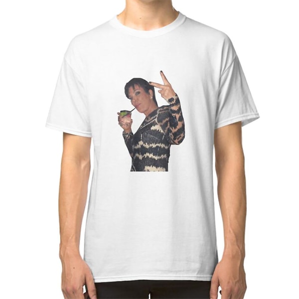 Kris Jenner Peace Sign T-skjorte S