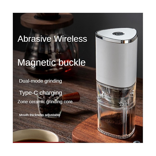 Bärbar Elektrisk Kaffekvarn Hushåll Mini Avtagbar Kaffebönkvarn Usb Laddningsbar Kaffebön