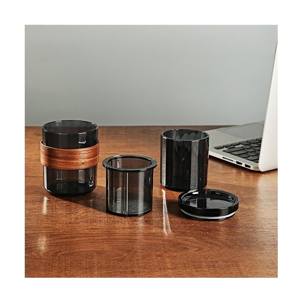 Kaffe-bryggare med permanent filter, återanvändbar rostfritt stål kaffedroppfilter, stapelbar design
