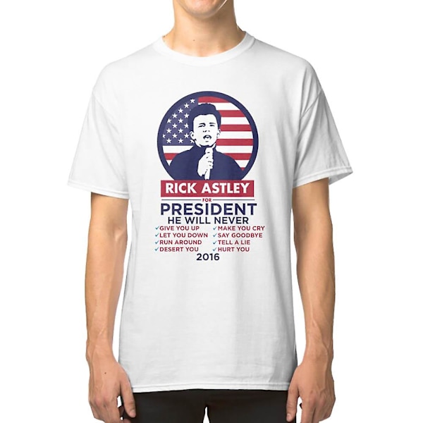 RICK ASTLEY PRESIDENTILLE! T-paita XL