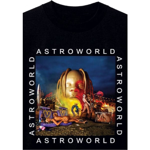 Astroworld Sort T-shirt Travis Scott Album XL