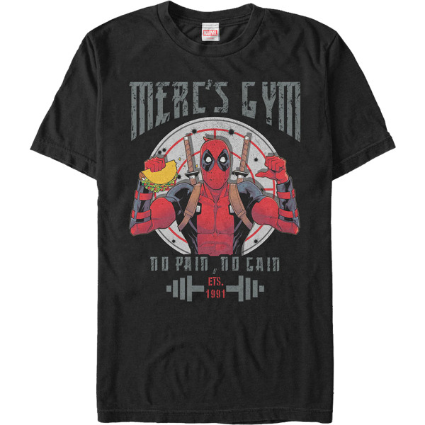 Merc's Gym Deadpool T-Shirt New L