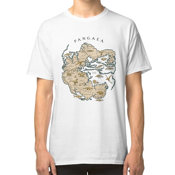 Karta över superkontinenten Pangea T-shirt XL