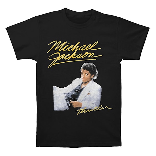 Michael Jackson Vit T-shirt med Thriller-tema S