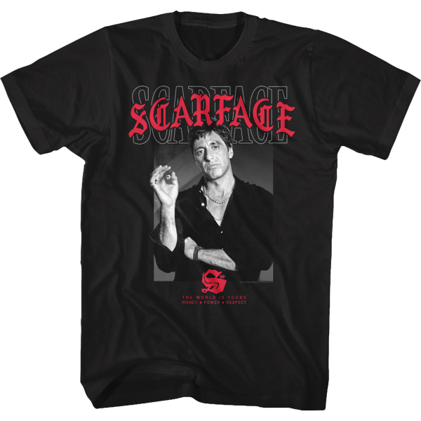 Tony Montana The World Is Yours Scarface T-skjorte L