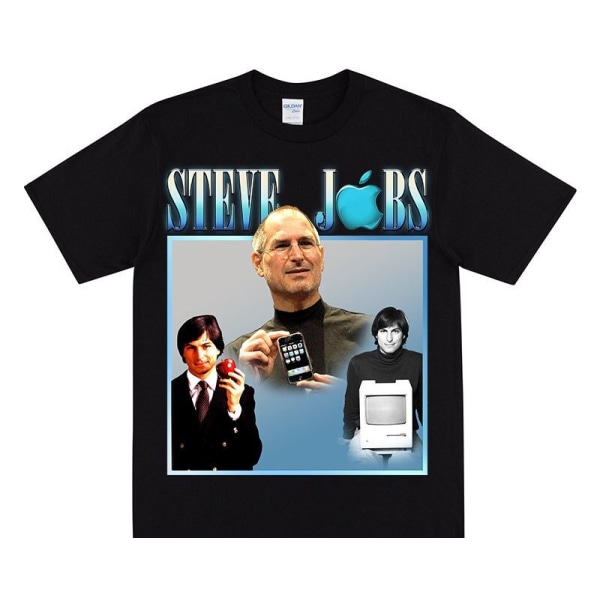 STEVE JOBS Hyllest T-skjorte Black XXL