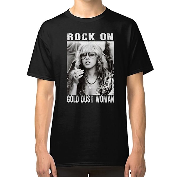 Rock On Gold Dust Woman Stevie Nicks T-skjorter for menn, kvinner og jenter M