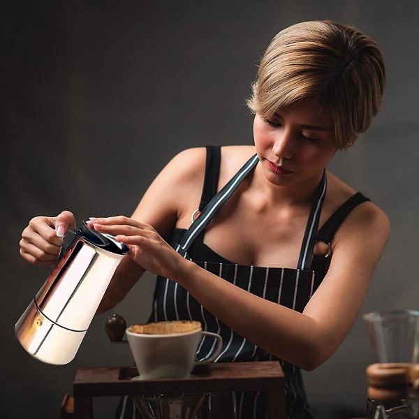 Italiensk mokkakande 2 kopper, induktion kaffemaskine, egnet til alle typer plader, espresso ma