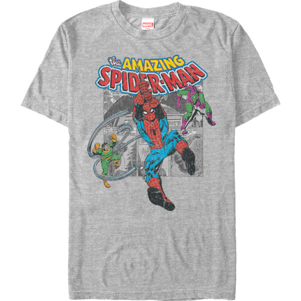 Skurk Collage Spider-Man T-Shirt Ny L