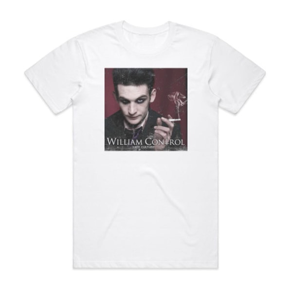 William Control Hate Culture Album Cover T-skjorte Hvit M