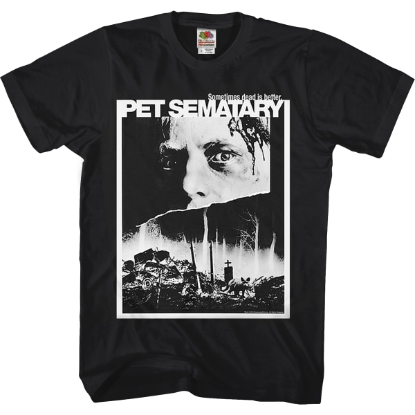 Svart og hvit plakat Pet Sematary T-skjorte XXXL