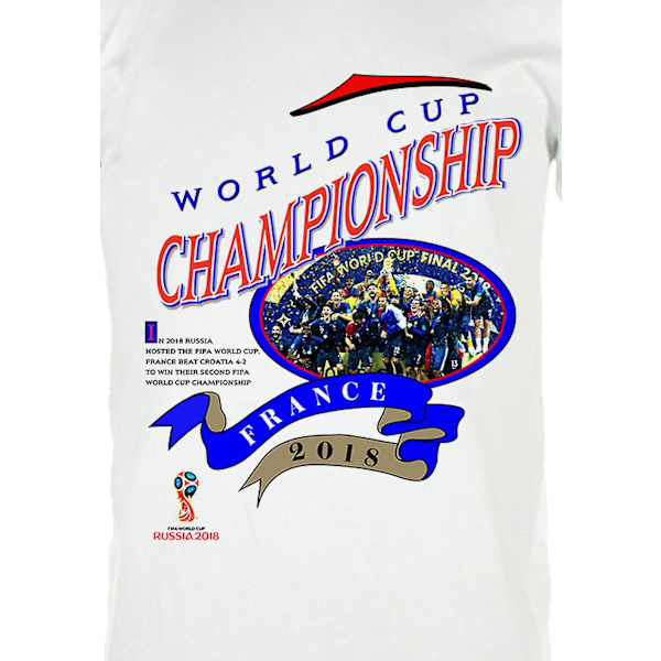 VM-T-shirt Blanc Fransk Hold XL