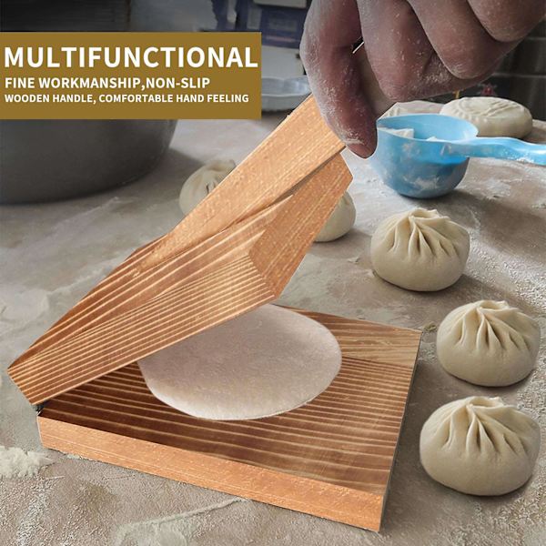 Degpressverktyg Degpressare Dumpling Skin Trä Dumpling Pressverktyg Degpressare Dumpling