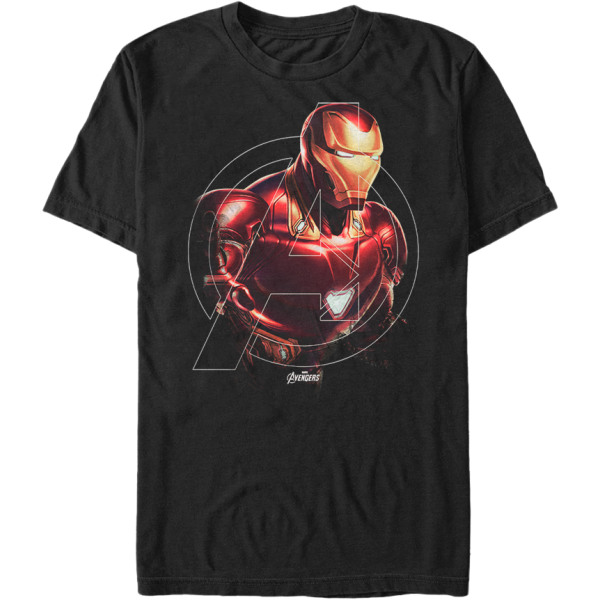 Avengers Logo Iron Man T-Shirt New S