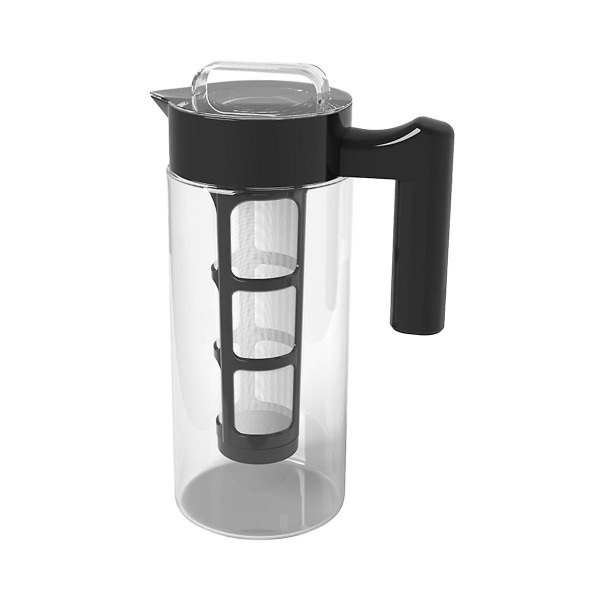 Kaldbrygg kaffemaskin, glasskaraf for iskaffe og lekkasikkert kanneteinfuser med mesh-filter