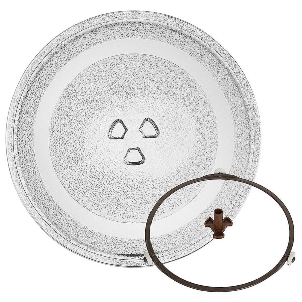 Universal Mikrobølgeovn Glassplate Holdbar Mikrobølgeovn Glassdreieskive Plate, Rund Mikrobølgeovn Plate Hakk