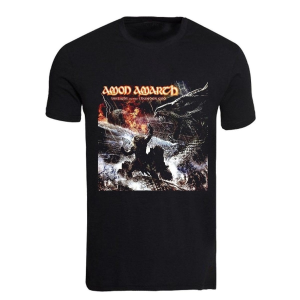 Vintage Rock Svart T-shirt Amon Amarth Twilight On The Thunder God M