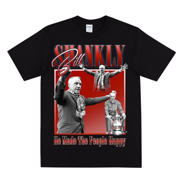 BILL SHANKLY Hyllest T-skjorte For Liverpool-supportere Black S