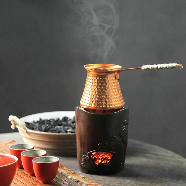 2X turkisk kaffekanna Kaffebryggare Moka-kanna för 3 personer 200 ml koppar handgjord högkvalitativ dekoration