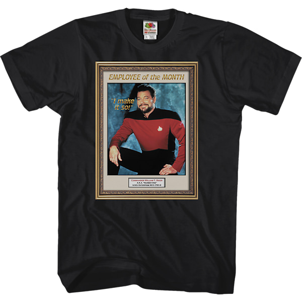 Star Trek Commander Riker Månedens Medarbejder T-shirt M