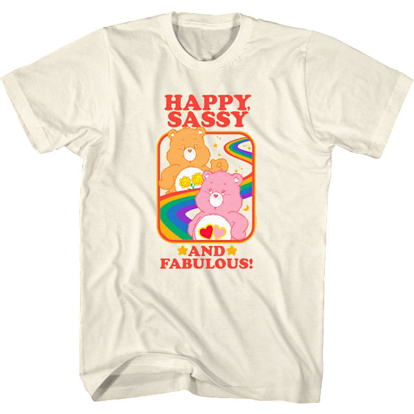 Happy, Sassy og Fabulous Care Bears T-skjorte S