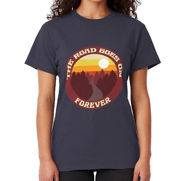 The Road Goes On Forever T-skjorte navy M