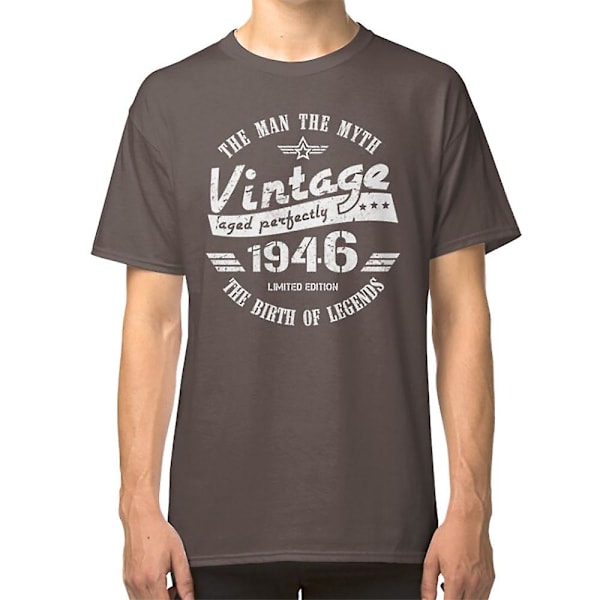 Vintage 1946 - 75. syntymäpäivälahja miehille T-paita darkgrey XXXL