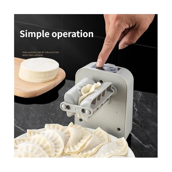 Automatisk Elektrisk Dumpling Maker Maskin Dumpling Mould Pressning Dumpling Skin Mould Automatisk Enl White