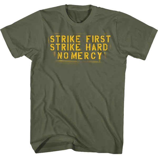 Strike First Strike Hard No Mercy Karate Kid Shirt XL