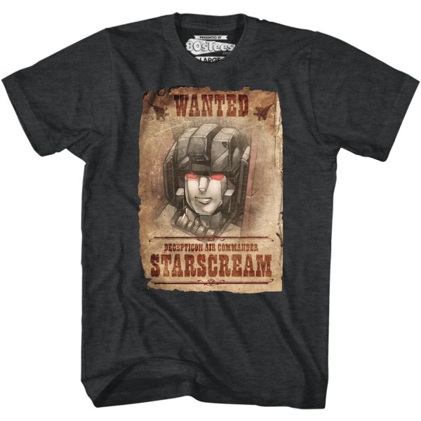Wanted-juliste Starscream Transformers T-paita L
