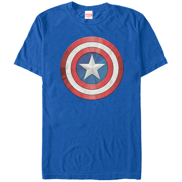 Distressed Shield Captain America T-skjorte Ny M