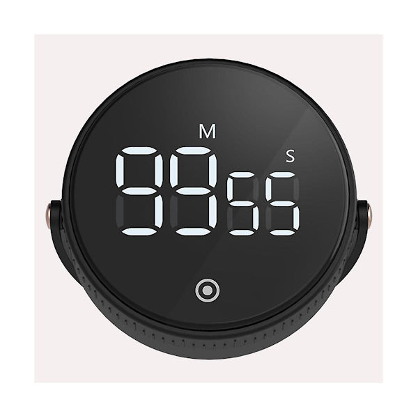 Kök Klocktimer Nedräkning Stoppur LED Skrivbordsväckarklocka Kök Magnetisk Digital Timer (Svart)
